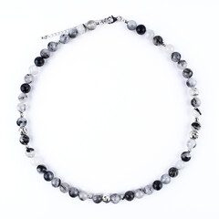 Collar en plata con Cuarzo turmalina