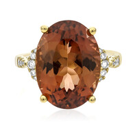 Anillo en oro con Turmalina neón del Congo (CIRARI)