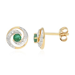 Pendientes en oro con Esmeralda