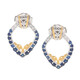 Pendientes en plata con Zafiro azul (Gems en Vogue)