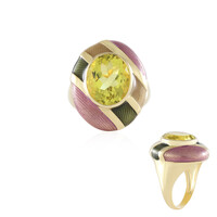 Anillo en plata con Quarzo limón (Adela Silber)