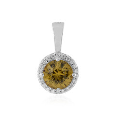 Colgante en plata con Zircón amarillo