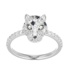 Anillo en plata con Peridoto (Adela Silber)