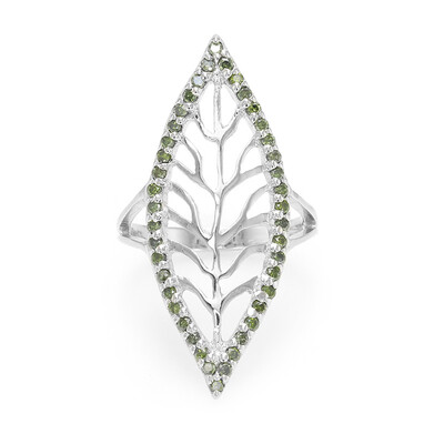 Anillo en plata con Diamante fantasía