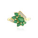 Anillo en plata con Esmeralda de Zambia