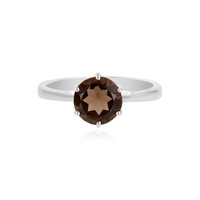 Anillo en plata con Cuarzo ahumado