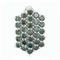 Colgante en plata con Diamante fantasía