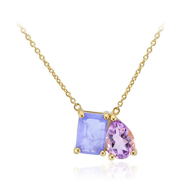 Collar en plata con Cuarzo lavanda