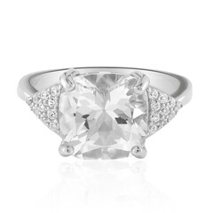 Anillo en plata con Topacio blanco