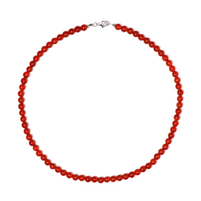 Collar en plata con Ónix rojo