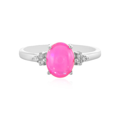 Anillo en plata con Ópalo rosa de Etiopía