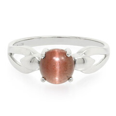 Anillo en plata con Escapolita ojo de gato