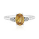 Anillo en plata con Zircón mandarina
