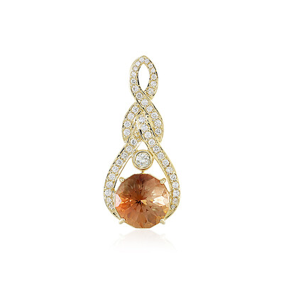 Colgante en oro con Piedra del sol de Oregón (AMAYANI)