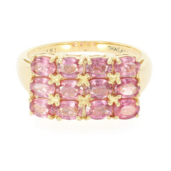 Anillo en oro con Zafiro Padparascha no calentado (AMAYANI)