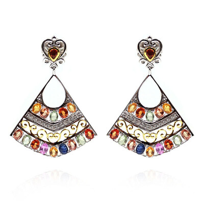Pendientes en plata con Zafiro (Dallas Prince Designs)