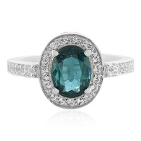 Anillo en plata con Cianita petróleo