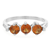 Anillo en plata con Granate Hesonita