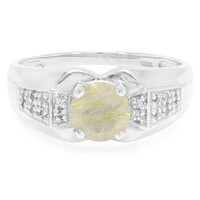 Anillo de hombre en plata con Cuarzo rutilado