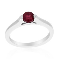 Anillo en plata con Rubí