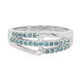Anillo en plata con Diamante azul rey