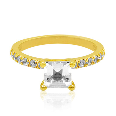 Anillo en plata con Topacio blanco