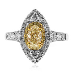 Anillo en oro con Diamante amarillo SI2 (CIRARI)
