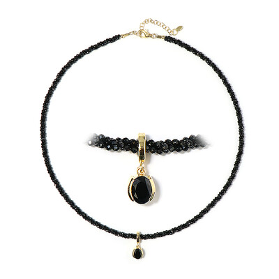 Collar en plata con Espinela negra