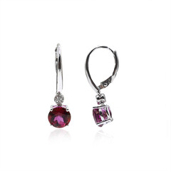 Pendientes en plata con Topacio Flamingo