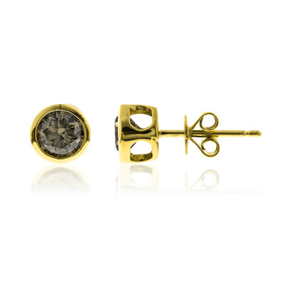 Pendientes en oro con Diamante chocolate SI2 (CIRARI)