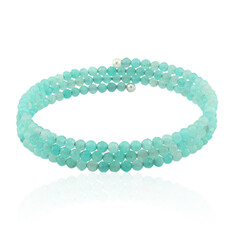 Brazalete en acero con Amazonita (Riya)