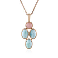Collar en plata con Larimar (KM by Juwelo)