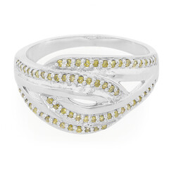 Anillo en plata con Diamante fantasía