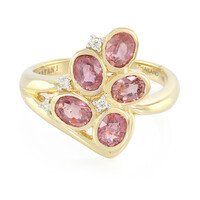 Anillo en oro con Zafiro Padparascha no calentado (AMAYANI)