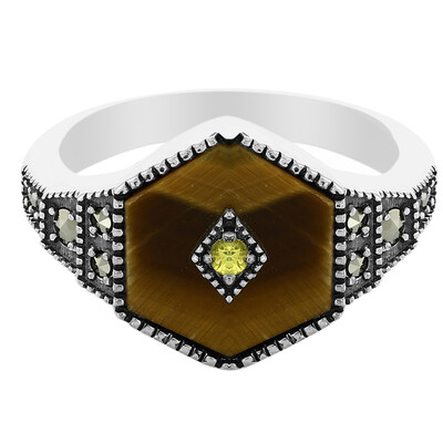 Anillo en plata con Ojo de tigre