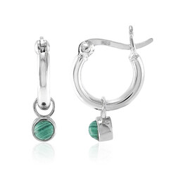 Pendientes en plata con Malaquita