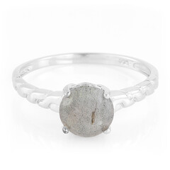 Anillo en plata con Espectrolita