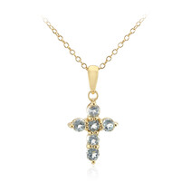 Collar en plata con Topacio azul cielo