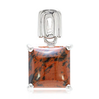 Colgante en plata con Obsidiana caoba