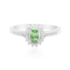 Anillo en plata con Tsavorita