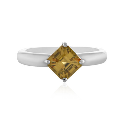 Anillo en plata con Zircón cognac