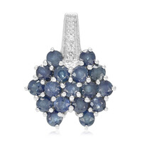 Colgante en plata con Zafiro azul