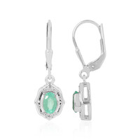 Pendientes en plata con Esmeralda de Rusia