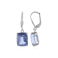 Pendientes en plata con Cuarzo Místico azul