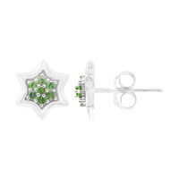 Pendientes en plata con Tsavorita