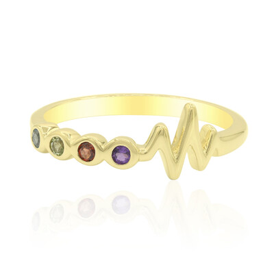 Anillo en plata con Topacio azul suizo