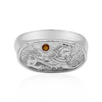 Anillo en plata con Citrino mandarina