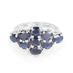 Anillo en plata con Zafiro azul