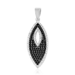 Colgante en plata con Espinela negra