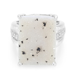 Anillo en plata con Ágata brillante